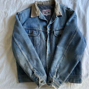 Vintage Storm Lee Rider blanket lined denim jacket size 40